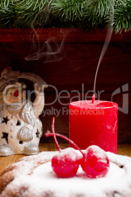 Christmas candle extinguished