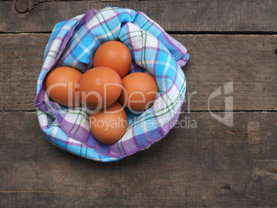 Fresh organic eggs