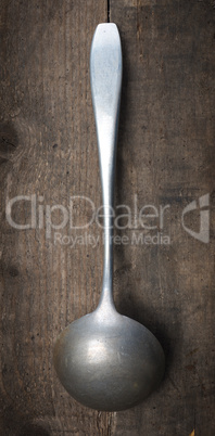 Old used soup spoon