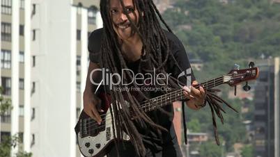 African Guitarist With Dreadlocks