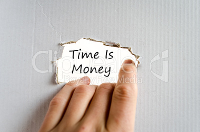 Time is money text concept