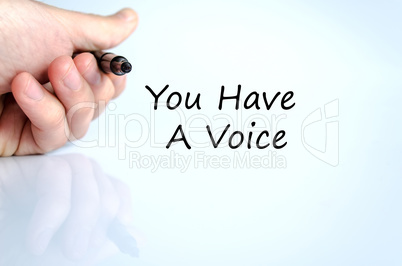 You have a voice text concept