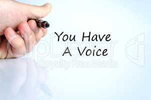 You have a voice text concept