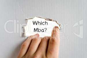 Which mba text concept