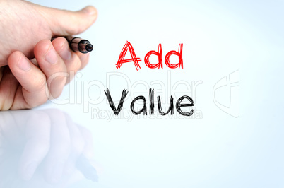 Add value text concept