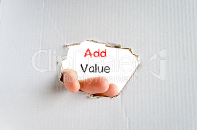 Add value text concept