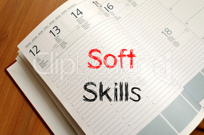 Soft skills write on notebook