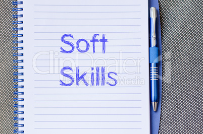 Soft skills write on notebook