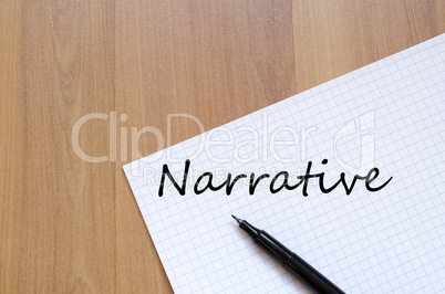 Narrative write on notebook