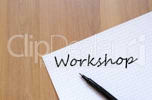 Workshop write on notebook