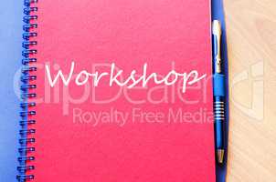 Workshop write on notebook