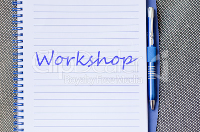 Workshop write on notebook