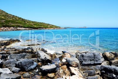 The beach on uninhabited island, Crete, Greece