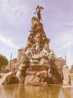 Traforo del Frejus statue, Turin vintage