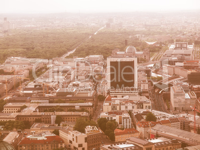 Berlin aerial view vintage