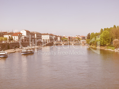 River Po Turin vintage