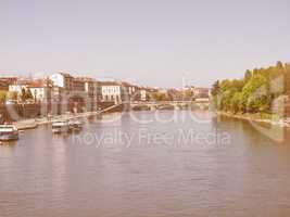 River Po Turin vintage