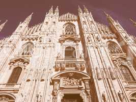 Retro looking Milan Cathedral