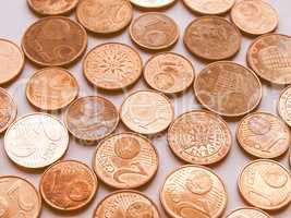 Euro coins vintage