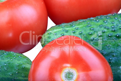 cucumber and  tomato