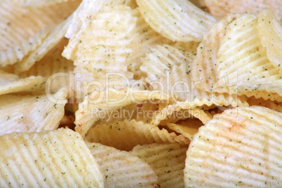 many of potato chips horizontal  texture