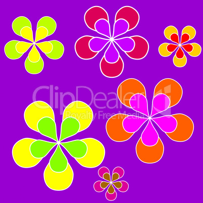 Floral sixties background