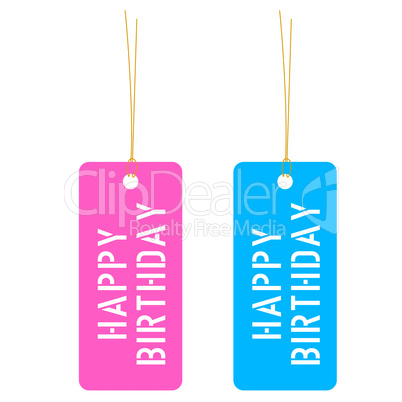 Happy birthday tag