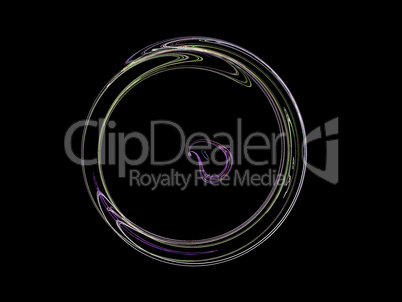 image of one Digital Fractal on Black Color image of one Digital Fractal on Black Color