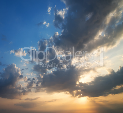 Cloudy sky background