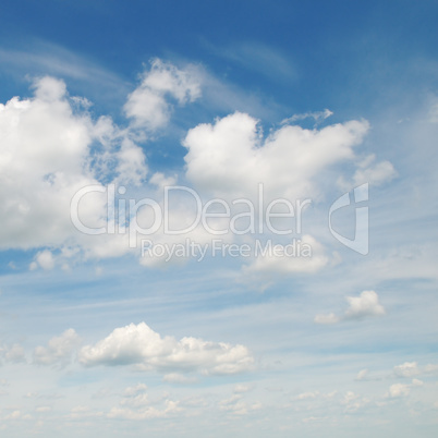 Blue sky with white clouds