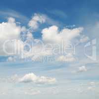 Blue sky with white clouds