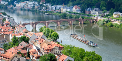panorama of the city and the bridge