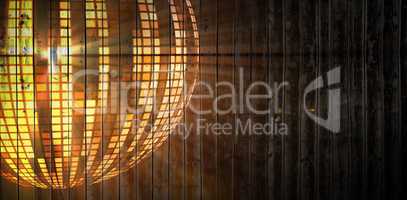 Composite image of wooden planks background