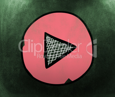 Composite image of illustration of a play button