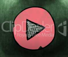 Composite image of illustration of a play button