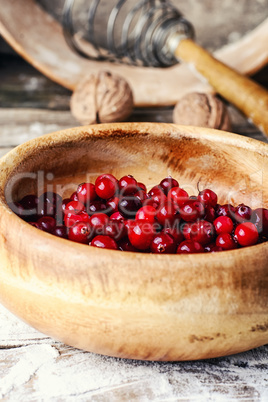 Ripe and flavorful cranberries