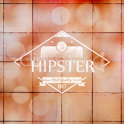 Composite image of hipster logo