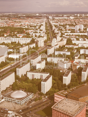 Berlin aerial view vintage