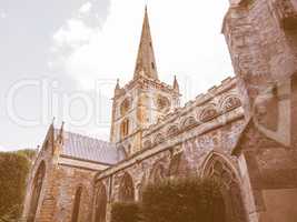Holy Trinity church in Stratford upon Avon vintage