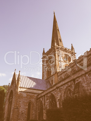 Holy Trinity church in Stratford upon Avon vintage