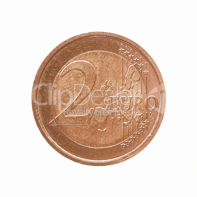 Two Euro coin vintage