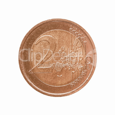 Two Euro coin vintage Two Euro coin vintage