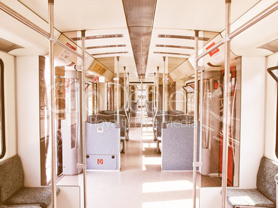 Train interior vintage