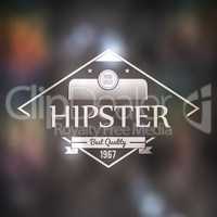 Composite image of hipster logo