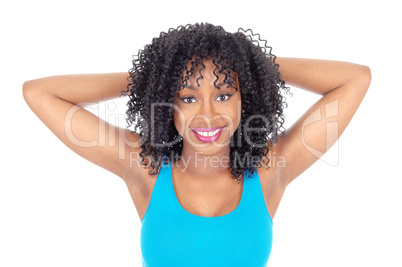 Smiling African American woman.