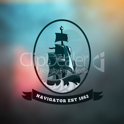 Composite image of ship icon