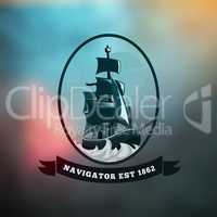 Composite image of ship icon