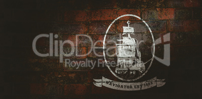 Composite image of ship icon