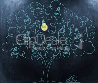 Composite image of idea tree