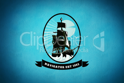 Composite image of ship icon